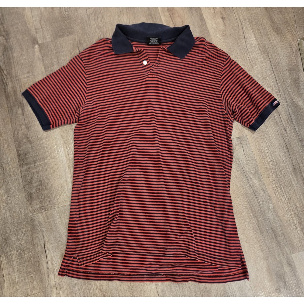 Polo Jeans Co Ralph Lauren Red Blue Stripe‎ Polo